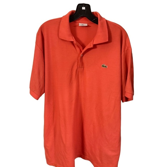 Lacoste Mens Polo Shirt Coral Sz 7 XL  Short Sleeve Gator Logo - Picture 1 of 8